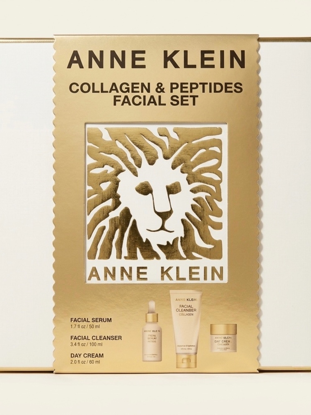 Anne Klein Collagen & Peptides 3-Piece Facial Care Set New Sealed